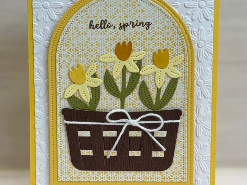 Hello Spring Basket Card for Amy’s Inkin’ Krew Team Blog&nbsp;Hop